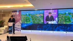 5月20日，大禹节水精彩亮相第十届世界水论坛，为促进世界水与粮食安全贡献“大禹智慧”。